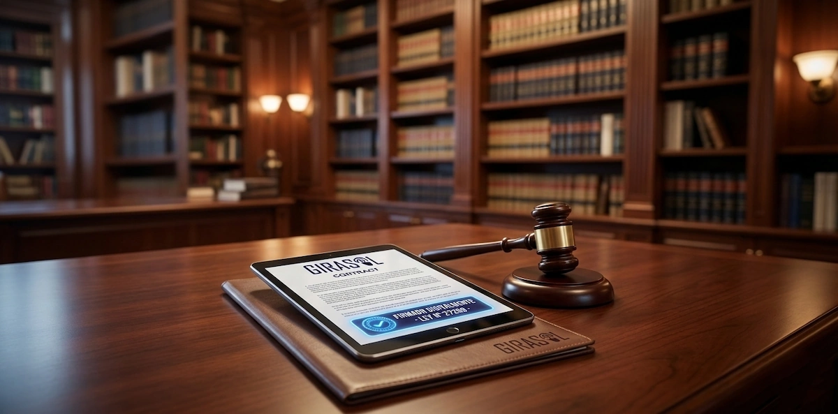 Documento legal digital bajo la Ley 27269 y mazo de juez